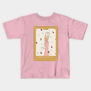 Dodging drama like a pro wine mental health affirmation Kids T-Shirt